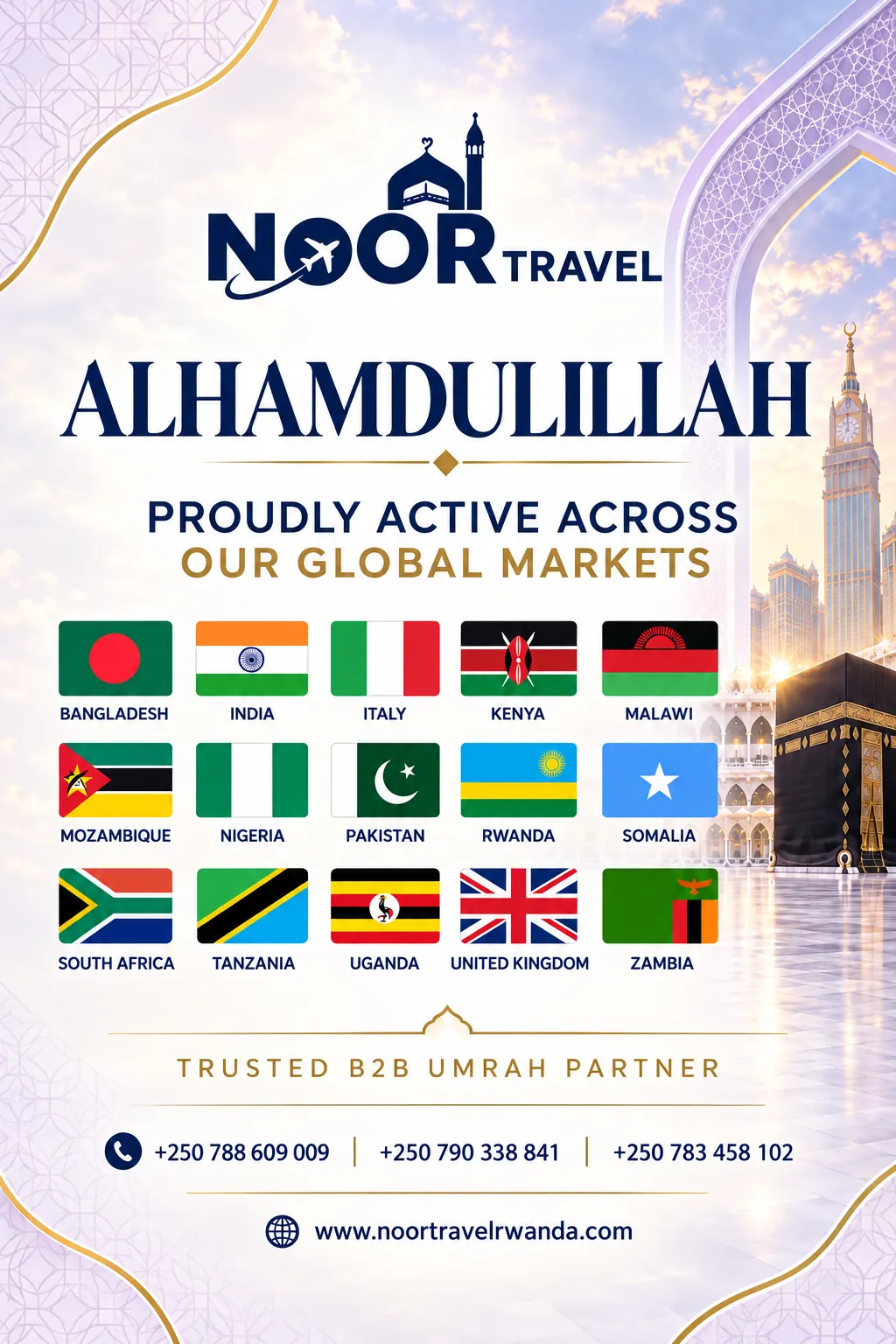 NOOR Travel proudly active across global markets
