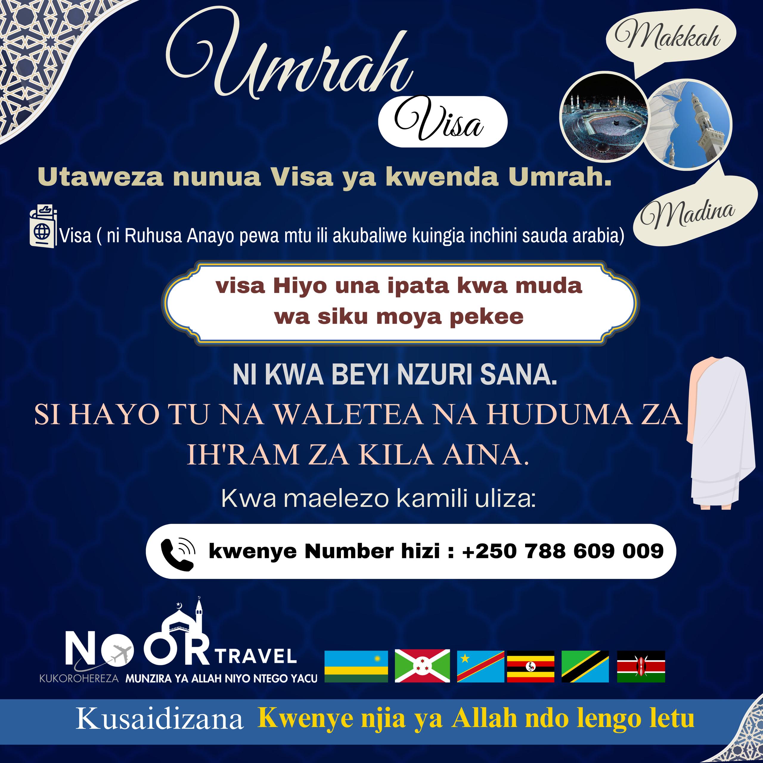 NOOR Umrah visa information in Kiswahili